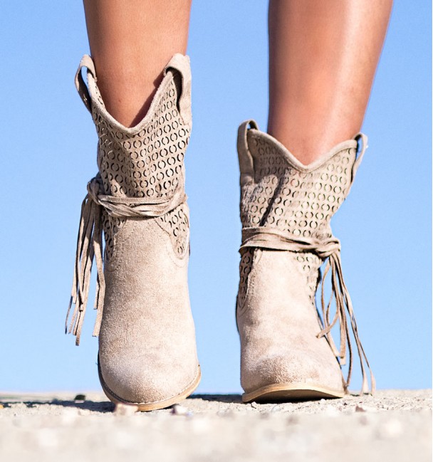 Luna Beige Boho Ankle Boots Luna Beige Boho Ankle Boots