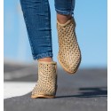 Arica Gold Ankle Boots