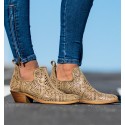 Lamu Gold Color Ankle Boots
