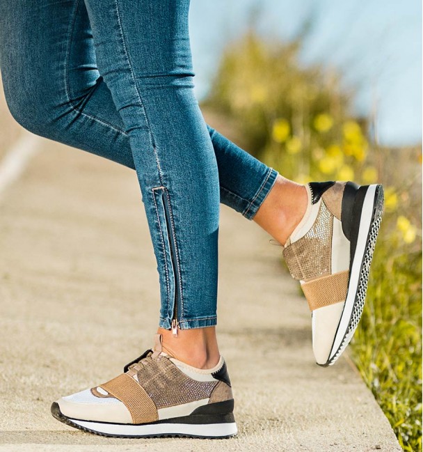 Olimpo Taupe Laces Sneakers