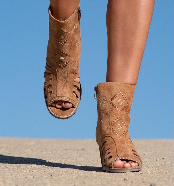 Botines Boho Coba Camel