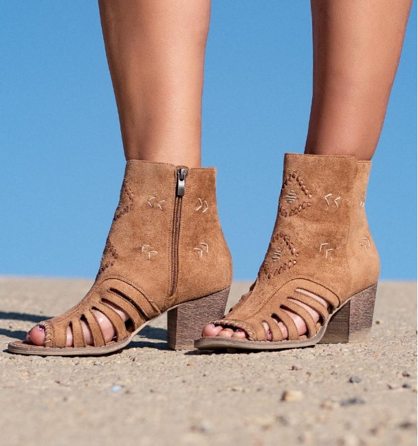 Botines Tacon Coba Camel