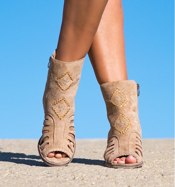 Coba Taupe Ankle Boots