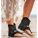 Hura Black Sandals Boots