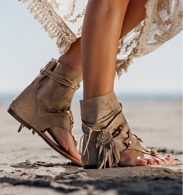 Botas Sandalias Manadu Taupe Botas Sandalias Manadu Taupe