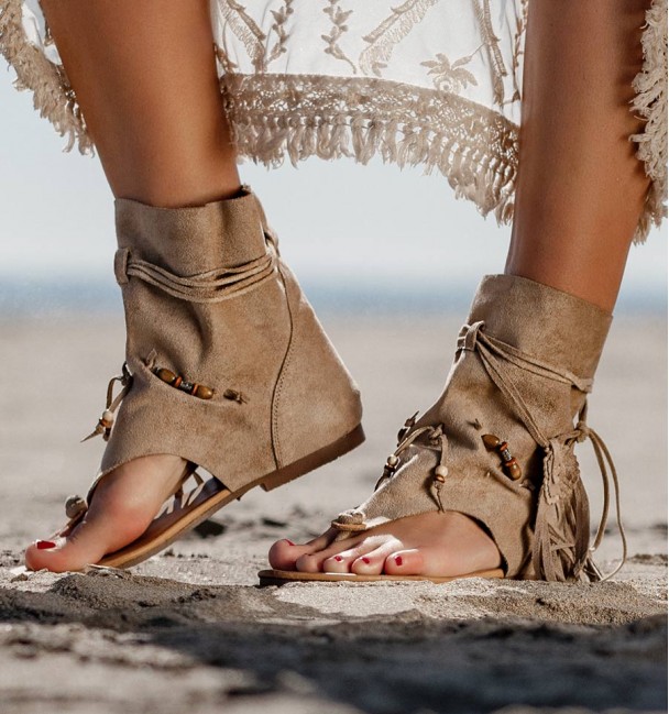 Botas Sandalias Manadu Taupe Botas Sandalias Manadu Taupe