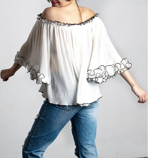 Blusa Plissado Marea Branco