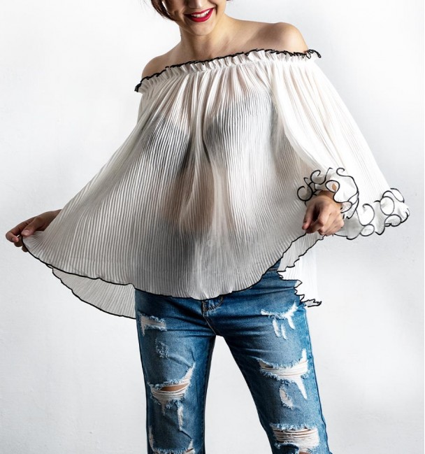 Blusa Babado Marea Branco