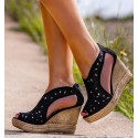 Bayama colour Black Wedges