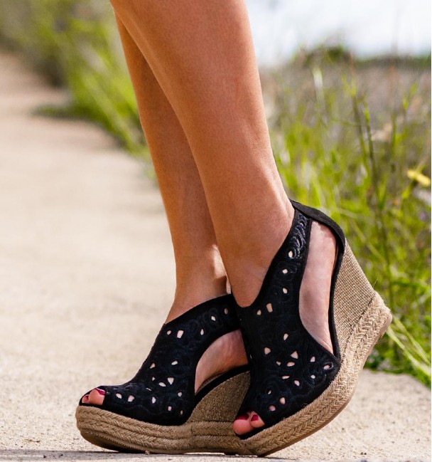 Bayama sparto Black Wedges