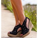 Bayama sparto Black Wedges