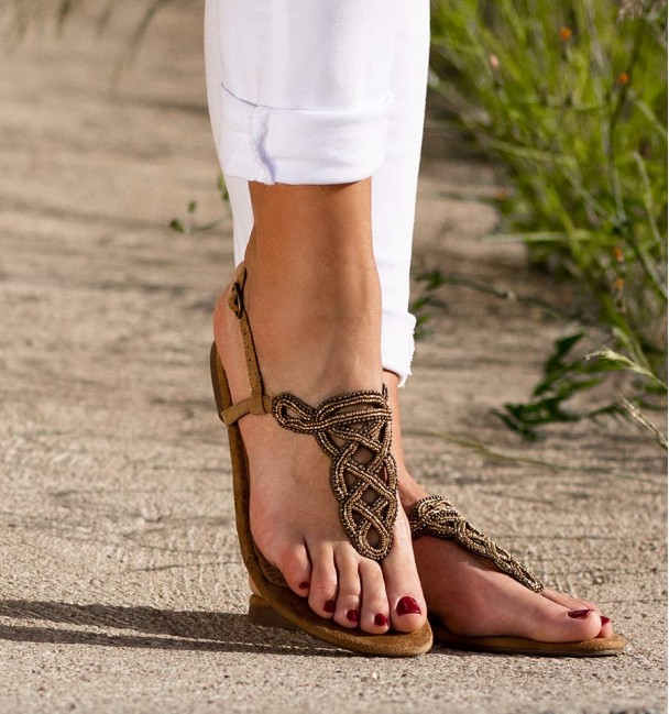 Chios Camel Sandals