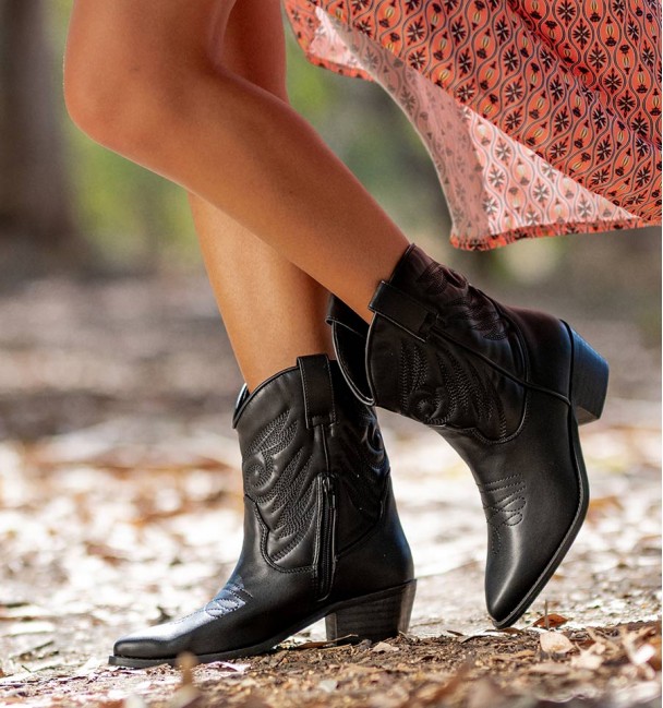 Botas Cowboy  Beverly Negro Botas Cowboy  Beverly Negro
