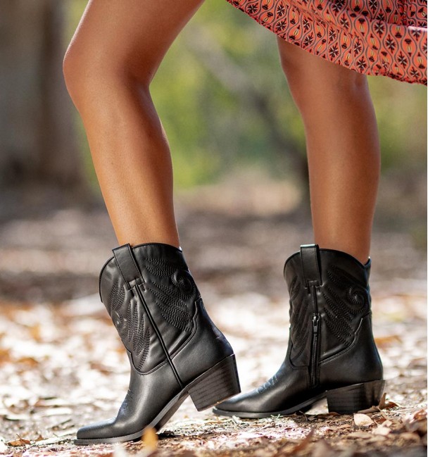 Botas Cowboy Beverly Preto Botas Cowboy Beverly Preto