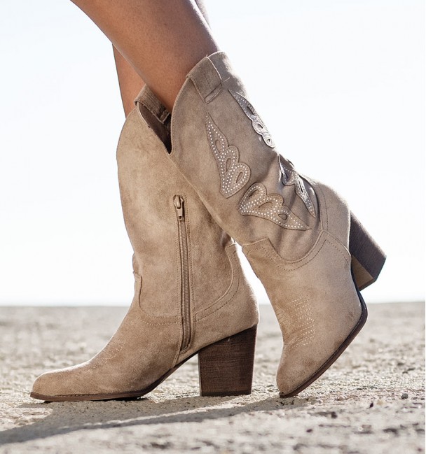 Botas Altas Cowboy Cocuy Beige