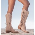 Botas Altas Camperas Checua Beige