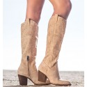 High Boho Boots Minca Beige