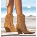 botas de cowboy de salto altO Camel Misca