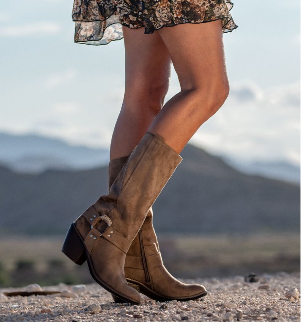 Botas Altas Camperas Rubik Taupe
