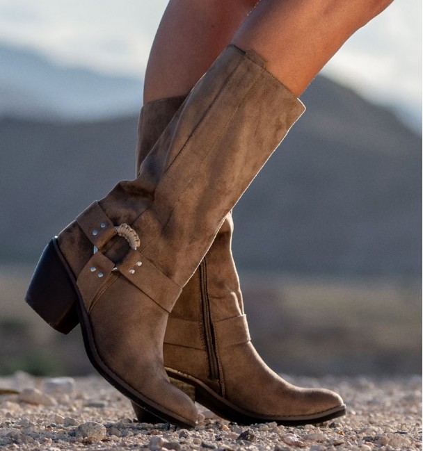 Botas Altas Camperas Rubik Taupe