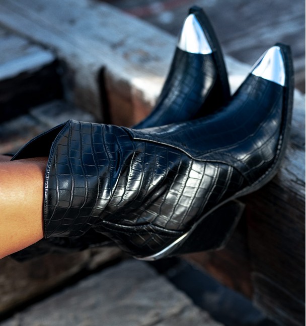 Botines Tacón Cupla Negro