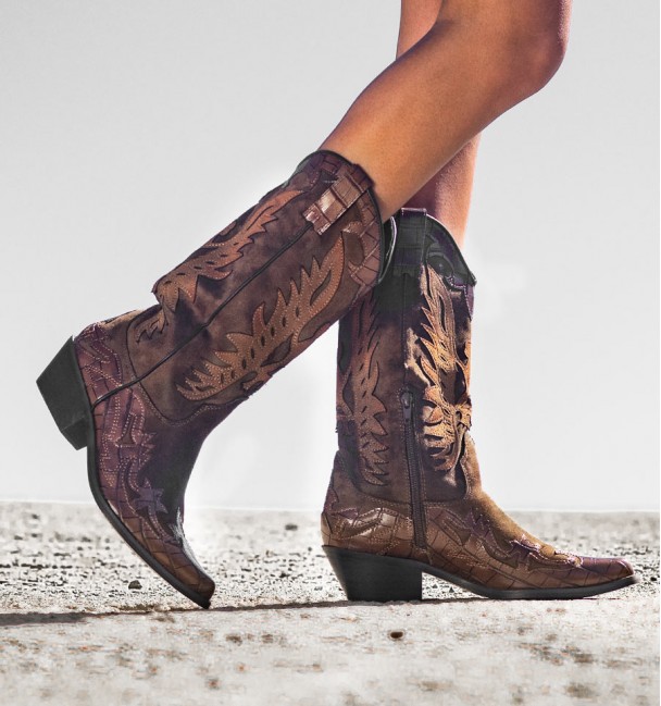 Botas Cowboy Patrick Cor Camelo Couro Botas Cowboy Patrick Cor Camelo Couro
