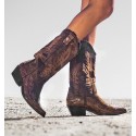 Botas Cowboy Patrick Cor Camelo Couro