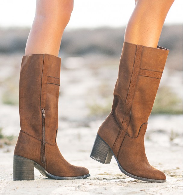 Botas Sagaro Cor Couro Botas Sagaro Cor Couro