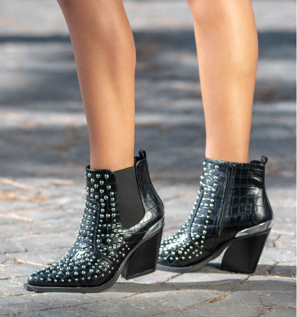 Anckleboots Cowboy Tax Black