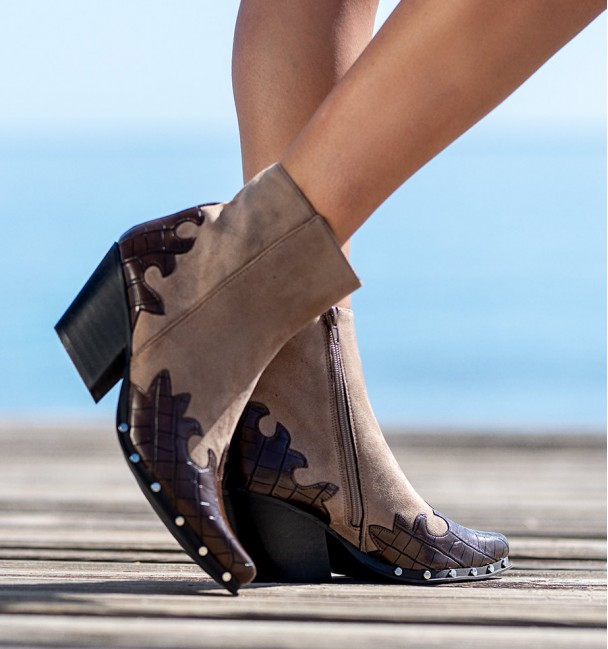 Botins Allende Cafe Taupe Botins Allende Cafe Taupe