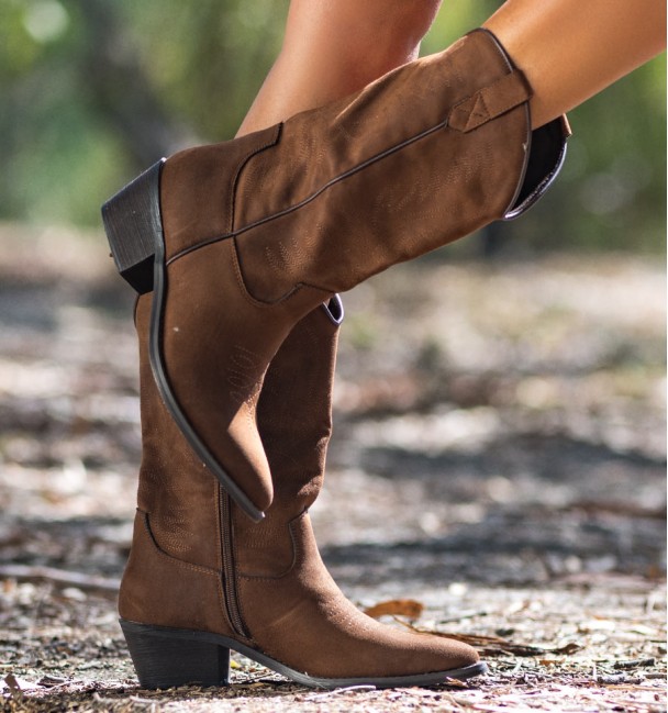 BROWN COWBOY BOOTS PONI