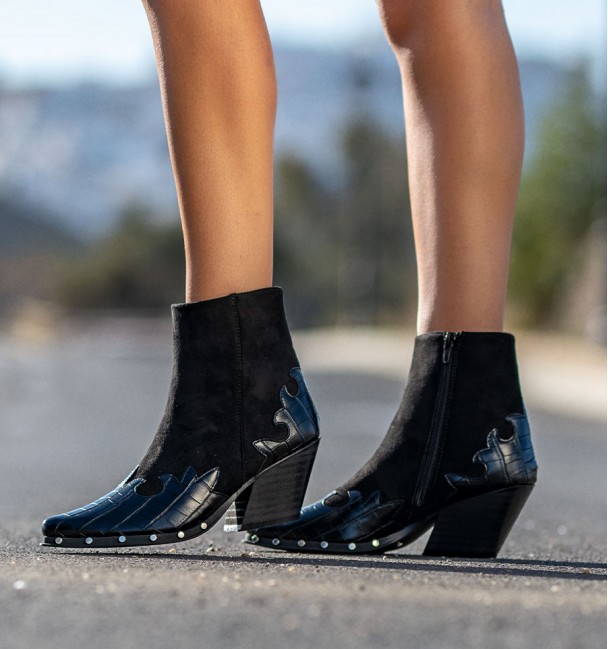 Allende Black Ankle Boots