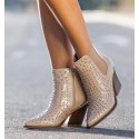 Beige Anckleboots Cowboy Tax