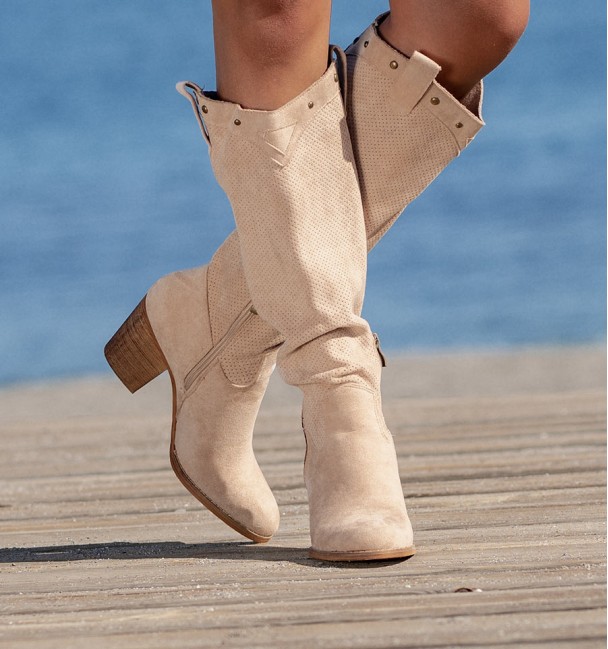 Botas Altas Belton Bege Botas Altas Belton Bege