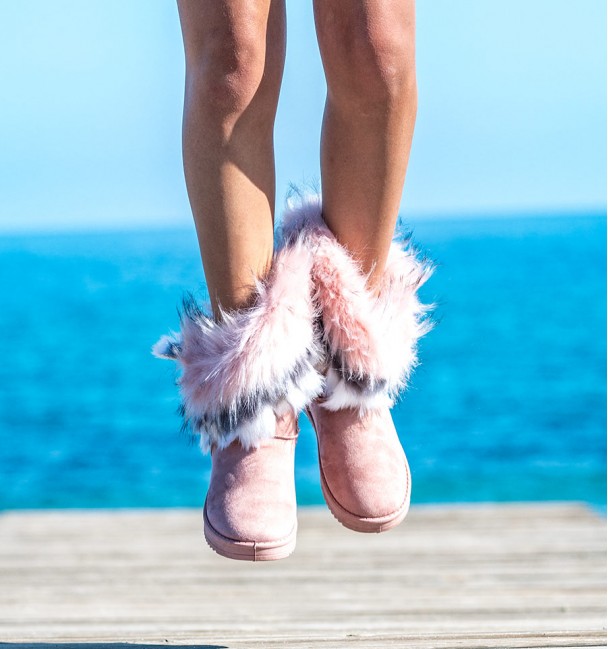 Botas Australianas Mimi Cor Rosa