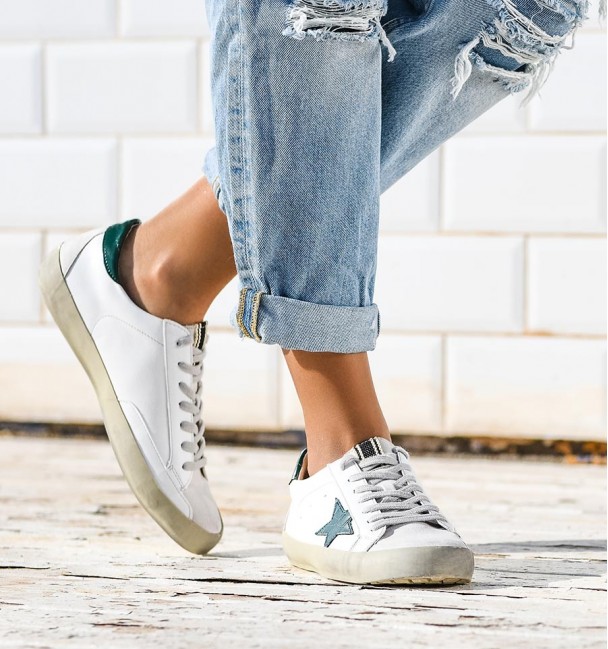 Tenis Lyra Branco Verde