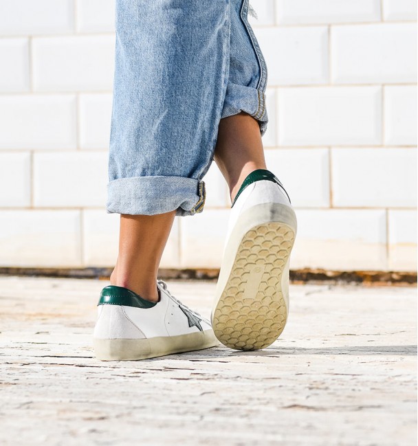 Tenis Lyra Branco Verde