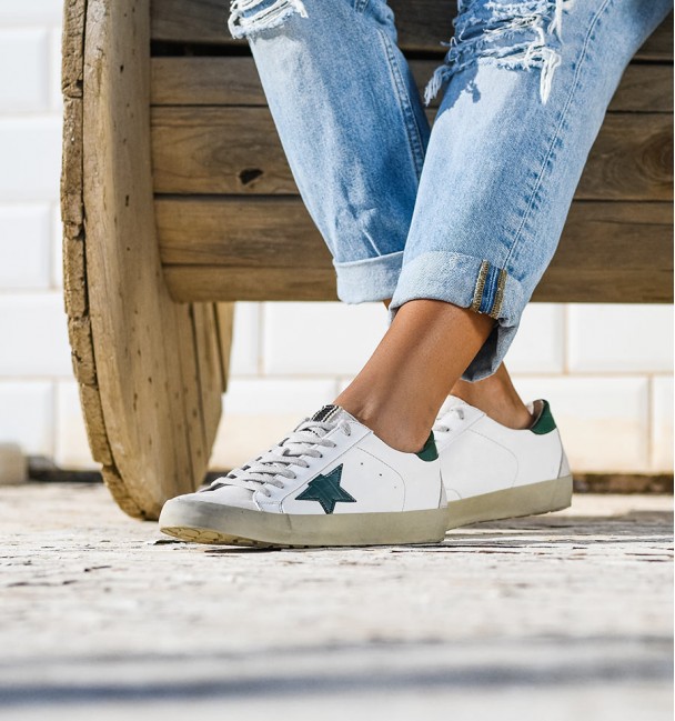 Tenis Lyra Branco Verde