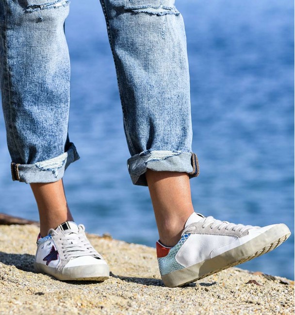 Deportivas Lyra Blanco Burdeos Azul