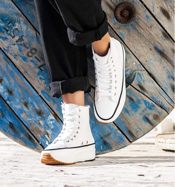 Platform Sneakers Basket White Platform Sneakers Basket White