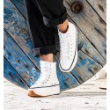 Platform Sneakers Basket White