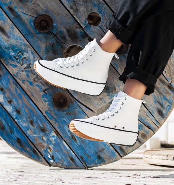 Platform Sneakers Basket White Platform Sneakers Basket White