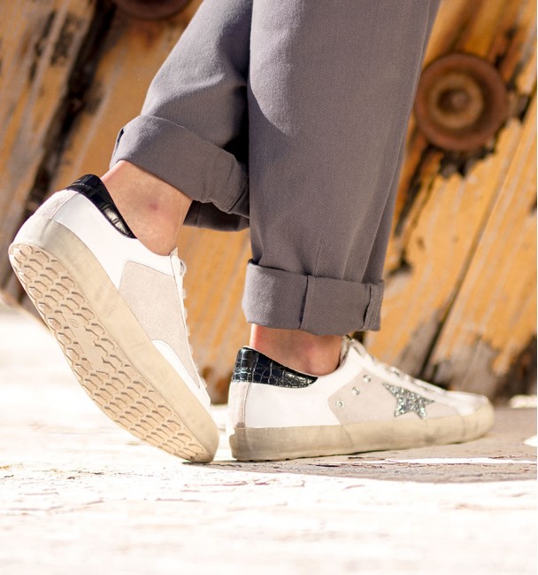 Sand Glitter Black Lyra Sneakers