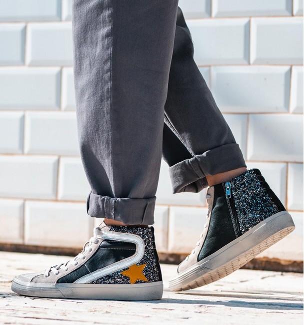 Tenis Cano Alto Tabit Preto