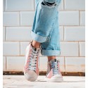 High Sand Pink Blue Sneakers Tabit