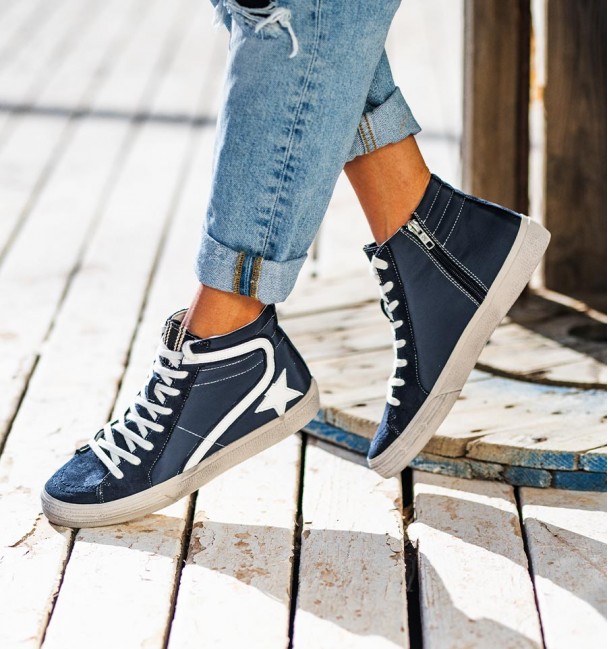 Navy High Sneakers Tabit Navy High Sneakers Tabit
