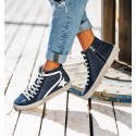 Navy High Sneakers Tabit