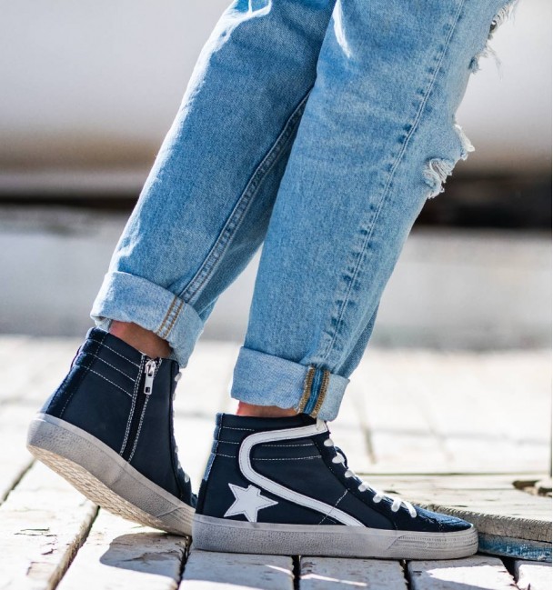 Navy High Sneakers Tabit Navy High Sneakers Tabit