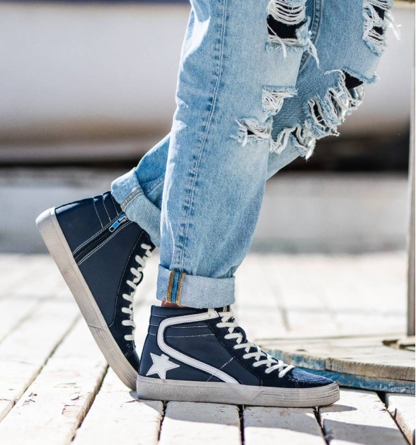 Navy High Sneakers Tabit Navy High Sneakers Tabit