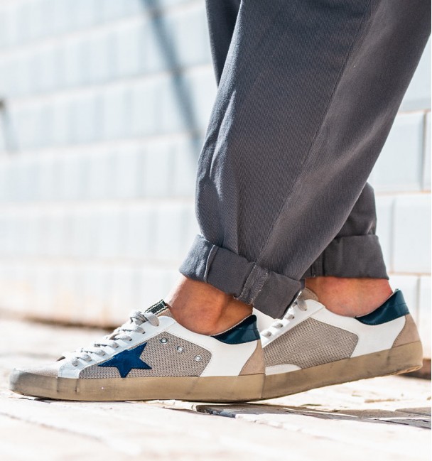 Navy Blue Sand Lyra Sneakers